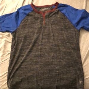 American Eagle Henley Two Color Shirt